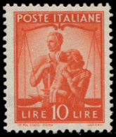 ITALIE 497 : 10l. Vermillon, TB - Other & Unclassified