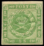 DANEMARK 9 : 8s. Vert, TB - Other & Unclassified