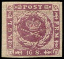 DANEMARK 6a : 16s. Lilas, TB - Other & Unclassified