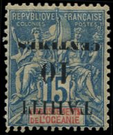 TAHITI 33 : 10c. Sur 15c Bleu, Surcharge RENVERSEE, TB - Other & Unclassified