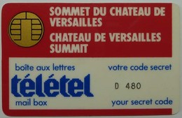 FRANCE - Versailles Summit - PTT - Teletel Voice Mail Access Card - Used - Otros & Sin Clasificación