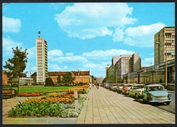 A0148 - Alte Ansichtskarte - Neubrandenburg Auto Kennzeichen - Karl Marx Platz - Gel 1978 - Neubrandenburg