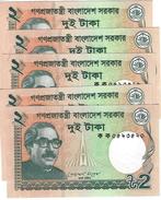 BANGLADESH 2 TAKA 2011 P-52 UNC 5 PCS [BD207a] - Bangladesch