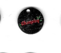 Jeton De Caddie  Argenté  Magasin  CHAMPION  Verso  Sigle  Champion - Trolley Token/Shopping Trolley Chip