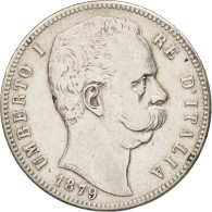 Monnaie, Italie, Umberto I, 5 Lire, 1879, Rome, TTB, Argent, KM:20 - 1878-1900 : Umberto I