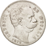 Monnaie, Italie, Umberto I, 5 Lire, 1879, Rome, TTB, Argent, KM:20 - 1878-1900 : Umberto I.