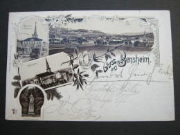 BENSHEIM    , Schöne Karte  Um 1898   Mit Marke + Stempel - Bensheim