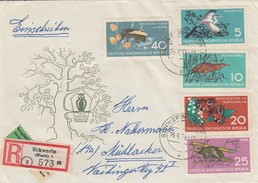 Allemagne Orientale - Lettre/Faune Diverse, Année 1959, Y.T 403/407 - Briefe U. Dokumente