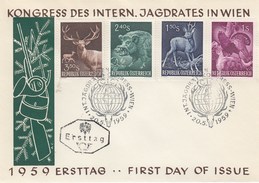 Autriche - Lettre/Faune Diverse, Année 1959, Y.T 904/907 - Storia Postale