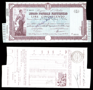 [NC] BUONO POSTALE FRUTTIFERO 500 LIRE 1941 REGNO D'ITALIA (nc1646) - Other & Unclassified