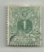 (114) Timbre Belgique Lion Couché N° 26 - 1c - 1869-1888 León Acostado