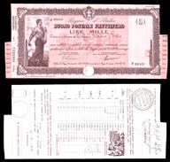 [NC] BUONO POSTALE FRUTTIFERO 1000 LIRE 1941 REGNO D'ITALIA (nc1656) - Sonstige & Ohne Zuordnung