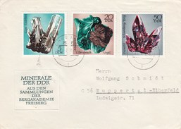 Allemagne Orientale - Lettre/ Minéraux  Année 1972 Y.T. 1427/1432 - 2 Lettres - Cartas & Documentos