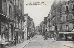 Delcampe - CARTE POSTALE ORIGINALE ANCIENNE : SAINT MANDE  RUE DE LA REPUBLIQUE  ANIMEE  VAL DE MARNE (94) - Saint Mande