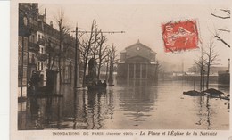 PARIS  75      CPA   INONDATIONS   PLACE ET EGLISE DE LA NATIVITE - Überschwemmung 1910