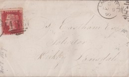 An 1859 Stamped Envelope &amp; Letter To "J Eastham, Kirby Lonsdale" With INGLETON Pmk. Ref 0203  Price Adj 3rd Aug 2021 - Storia Postale