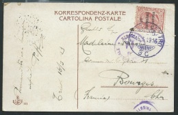 Dalmatie - Yvert N° 2 Oblitéré Triestre Centro En 1919 + Cachet Censure / Cpa = Triestre - Miramar    Obf1111 - Dalmatie