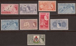 Bermuda 1953-58 Designs, Full Set, Mint Mounted, Sc# 143-162, SG 135-150 - Bermuda