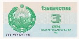 UZBEKISTAN  3 SUM  1992  FDS - Oezbekistan