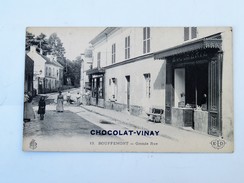 CPA : 95 BOUFFEMONT : Grande Rue, Boucherie, Animé, éditée Par Chocolat Vinay - Bouffémont