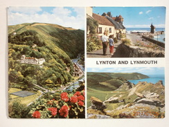 Postcard Lynton & Lynmouth Devon Multiview My Ref B2105 - Lynmouth & Lynton
