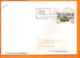 CHARENTE-MME, Royan, Flamme SCOTEM N° 14595, 4e Salon Des Collectionneurs 50 Ans Libération De Royan - Mechanical Postmarks (Advertisement)