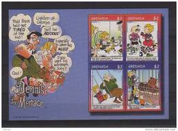 Daniel El Travieso - Dennis The Menace (1) - Cine - Comics - Grenada - Hoja Block - Comics