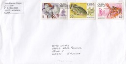 GOOD CUBA Postal Cover To ESTONIA 2017 - Good Stamped: Fish / Sea Fauna - Covers & Documents