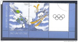 Slovenia Winter Olympic Games 2002 Salt Lake City; Acrobat Skiing; Sledge; USED CTO; With TAB - Invierno 2002: Salt Lake City