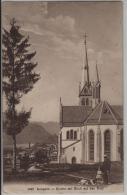 Lungern - Kirche Mit Blick Auf Das Dorf - Lungern