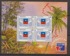 1999-MAYOTTE-N°1** PHILEXFRANCE - Blocks & Kleinbögen