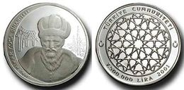 AC - ARCHITECT SINAN COMMEMORATIVE SILVER COIN 2000 TURKEY PROOF UNCIRCULATED - Unclassified