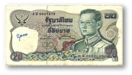 THAILAND - 20 Baht - ND ( 1981 ) - Pick 88 - Sign. 74 - Serie 3 D - King Rama IX - 2 Scans - Tailandia