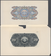 Set With 5 Different Backside Proofs For 5 Pesos (taped On Cardboard) P.143 Or P.149, 20 Pesos (taped On... - Paraguay