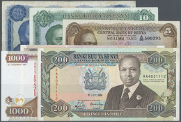 Set Of 52 Banknotes Containing 1x 10 Shillings 1969 P. 2 , 4x 5 Shillings 1972/69/ P. 6a/c, 10 Shillings 1974 P. 7,... - Kenya