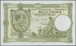 1000 Francs - 200 Belgas 1944 P. 110, Unfolded, One Corner Fold, Crisp Paper, No Holes Or Tears, Just Light... - Other & Unclassified