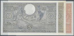 Set Of 3 Notes 100 Francs - 20 Belgas Containing Date 1943 P. 107 (aUNC), 1942 P. 112 (aUNC) And 1944 P. 113 (VF),... - Other & Unclassified