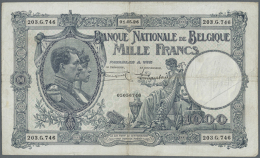 1000 Francs 1926 P. 96, Used With Folds And Faded Writing In Watermark Area, No Holes Or Tears, Condition: F. (D) - Other & Unclassified