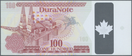 POLYMER Test Note DURANOTE Intaglio Printed With Large Window And Marple Leaf In White Color, One Of The First... - Specimen