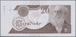 POLYMER Test Note DURANOTE Intaglio Printed With Portrait "DARWIN", One Of The First Polymer Trials Ever Made,... - Specimen