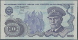 1000 Dinars ND(1978) Not Issued Banknote, First Time Seen In Blue Color, Unique As PMG Graded In Great Condition:... - Yugoslavia