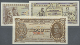 Set With 3 Banknotes Series 1946 Containing 50, 100 And 500 Dinara, P.64b, 65c And 66b In Excellent Condition With... - Yugoslavia