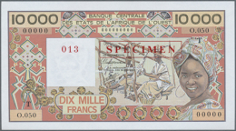10.000 Francs ND(1977-92) SPECIMEN With Letter "T" For Togo, P.809Ts In UNC Condition (D) - West African States