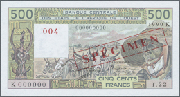 500 Francs 1990 SPECIMEN With Letter "K" For Senegal,  P.706Ks In UNC Condition (D) - West African States