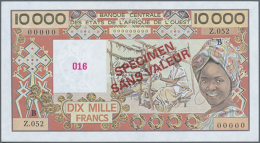 10.000 Francs ND(1977-92) SPECIMEN With Letter "B" For Benin, P.209Bs In UNC Condition (D) - West African States