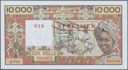 10.000 Francs ND(1977-92) SPECIMEN With Letter "A" For Ivory Coast, P.109As In UNC Condition (D) - West African States