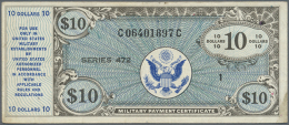 Military Payment Certificate 10 Dollars Series 472 P. M21, Used With Folds, Light Stain At Lower Right Corner, No... - Other & Unclassified