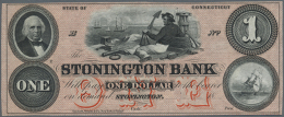 Obsolete Currency Stonington Bank, One Dollar 18xx P. NL Remainder, Condition: UNC. (D) - Other & Unclassified