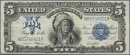 5 Dollars 1899 "Chief" P. 340, Large Size Silver Certificate, Crisp Original Paper And Nice Colors, No Holes Or... - Other & Unclassified