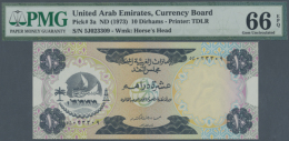 10 Dirhams ND(1973) P. 3a, PMG Graded Gem Uncirculated 66 EPQ (R) - United Arab Emirates